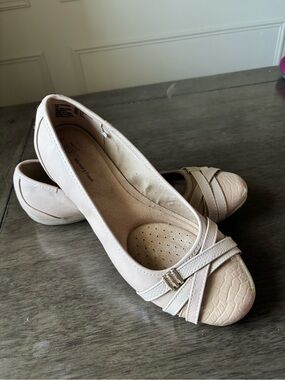 Y2k Women's Nude Ballet Flats/memory Foam